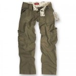 LADIES TROUSERS WASHED OLIVE- Size. 38