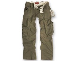 LADIES TROUSERS WASHED OLIVE- Size. 38