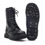 BLACK LEATHER 10-HOLE TRASHVHILLE BOOTS W/ TOE CAP IMPORT Size 10